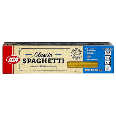 iga long spaghetti bag 340G