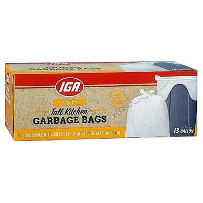 IGA TALL KITCHEN BAGS 15CT