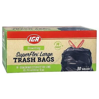 IGA GARBAGE BAGS 30CT