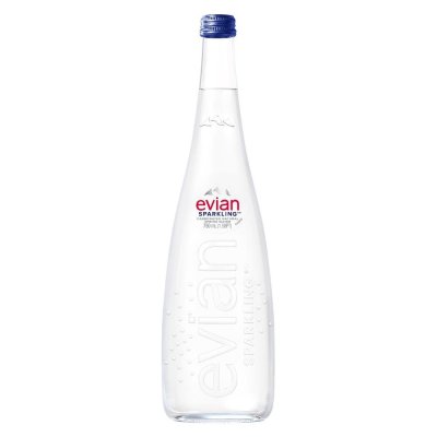 EVIAN SPRING WATER GLASS 750ML