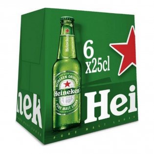 HEINEKEN BEER CLOSED 6PK 250ML