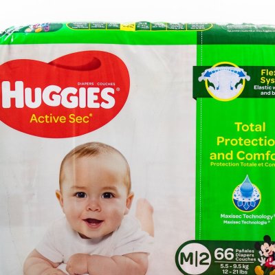 Huggies Activ Sec M Sz2 Meg 66X (Each)