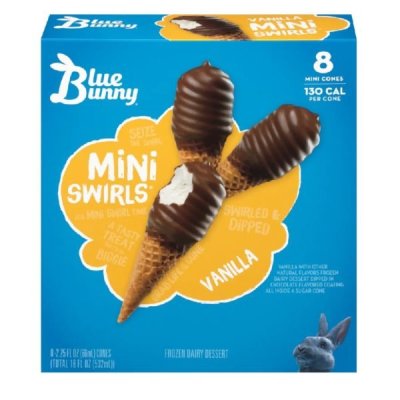 Blue Bunny Mini Swirl Vanilla 8X (Each)