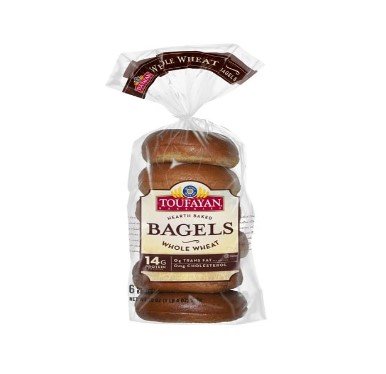Toufayan Bagel Whole Wheat 567G